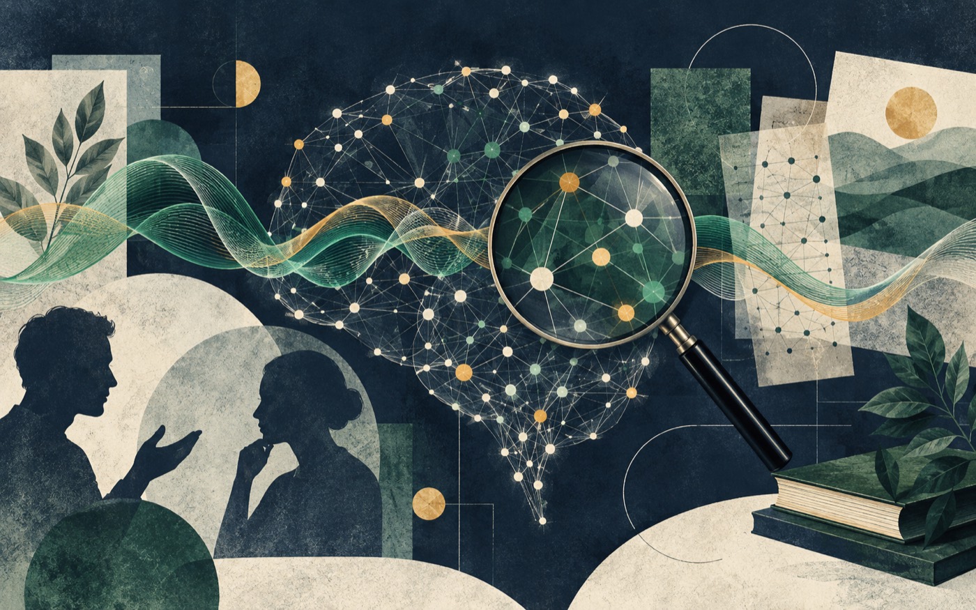 Conceptual illustration about NLP research